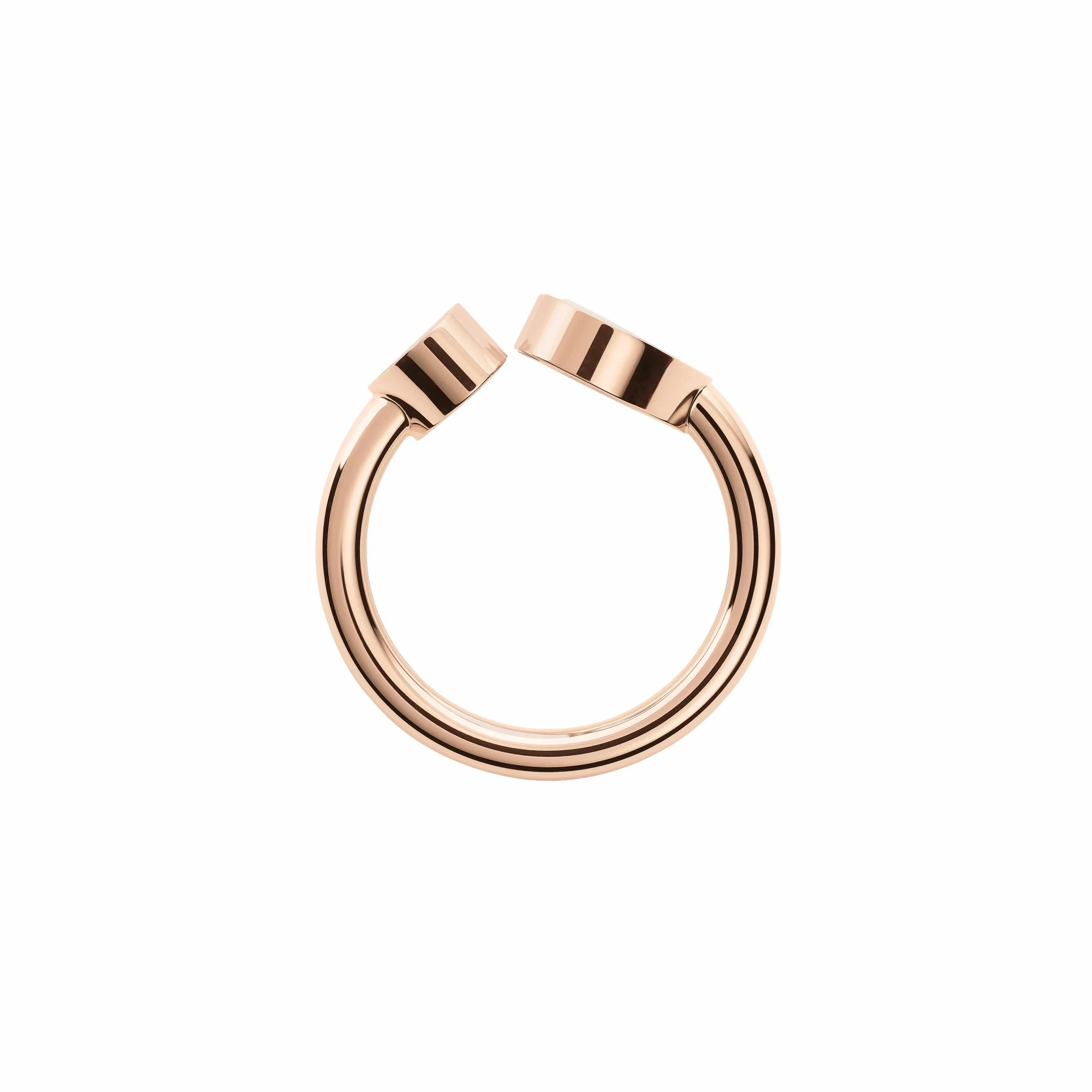 Chopard Happy Hearts 18ct Rose Gold Diamond Mother of Pearl Ring