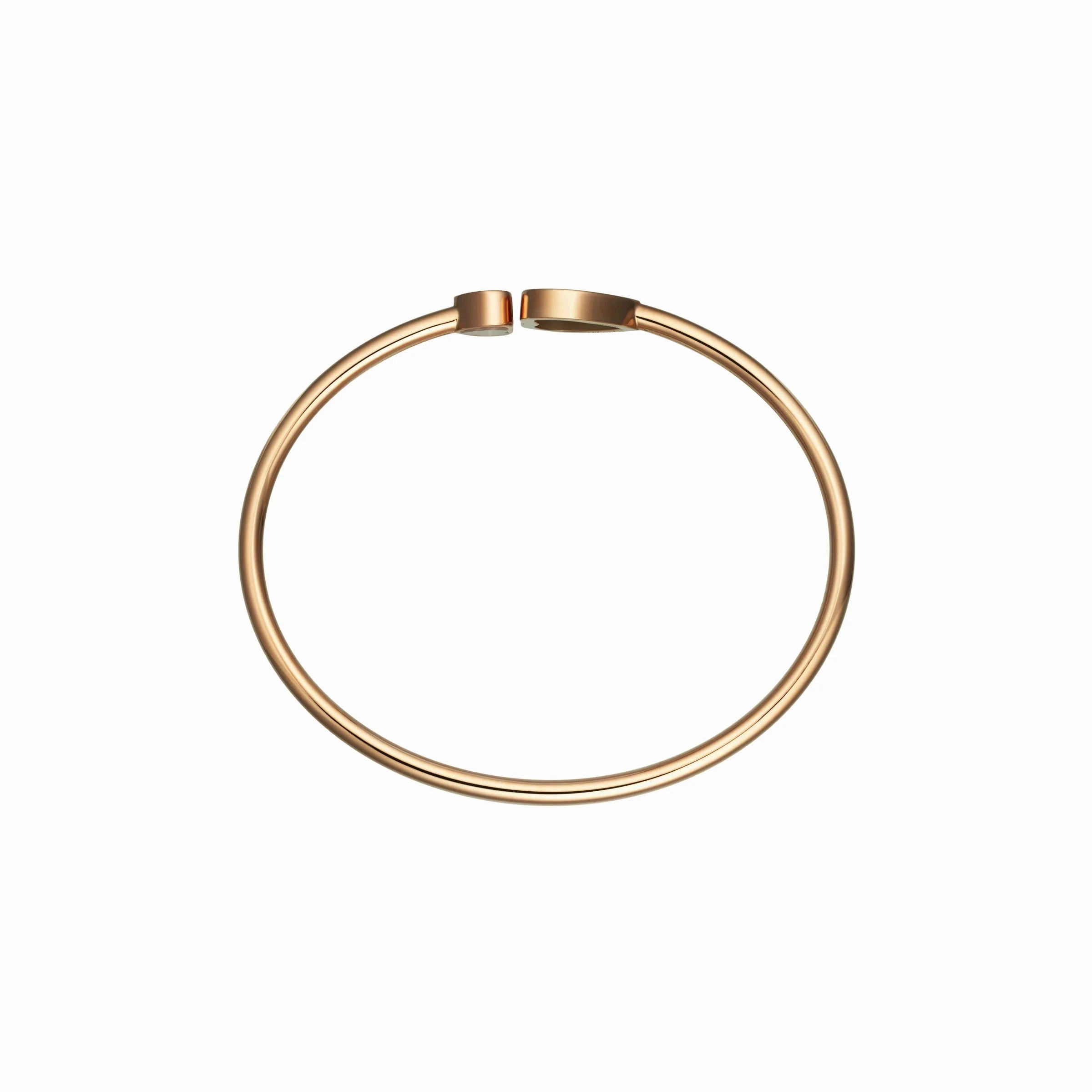 Chopard Happy Hearts 18ct Rose Gold Diamond Onyx Bangle
