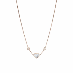 Chopard Happy Hearts 18ct Rose Gold Mother Of Pearl Necklace