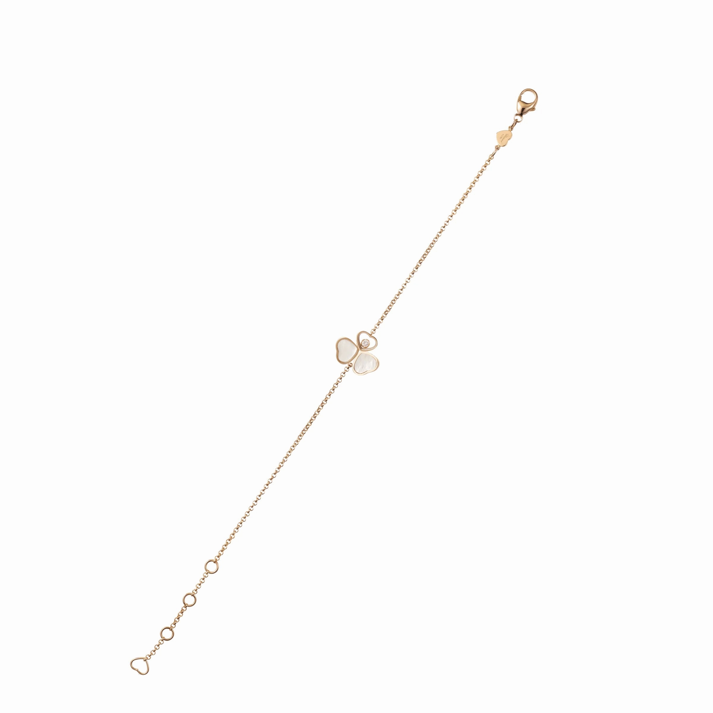 Chopard Happy Hearts Wings 18ct Rose Gold Mother Of Pearl Bracelet