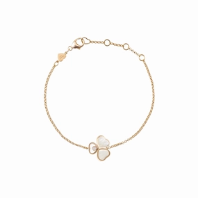 Chopard Happy Hearts Wings 18ct Rose Gold Mother Of Pearl Bracelet