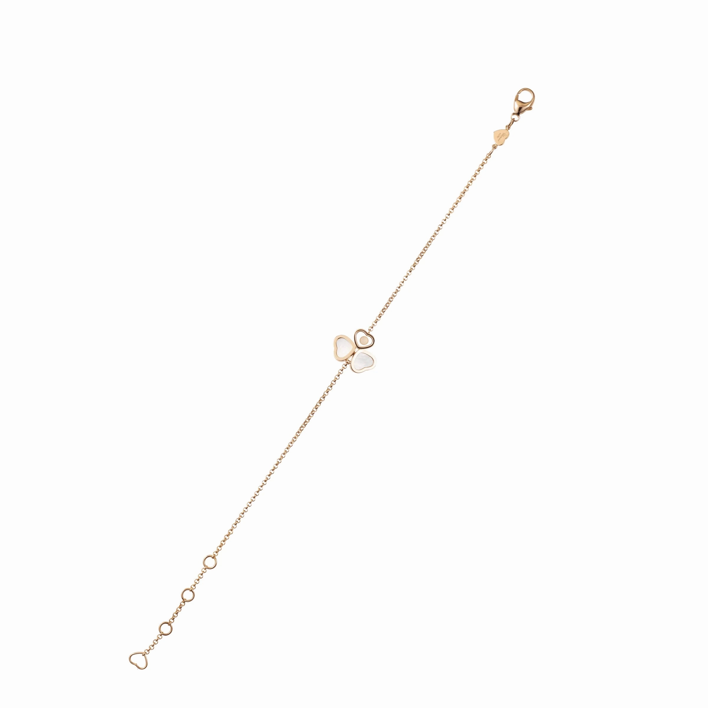Chopard Happy Hearts Wings 18ct Rose Gold Mother Of Pearl Bracelet