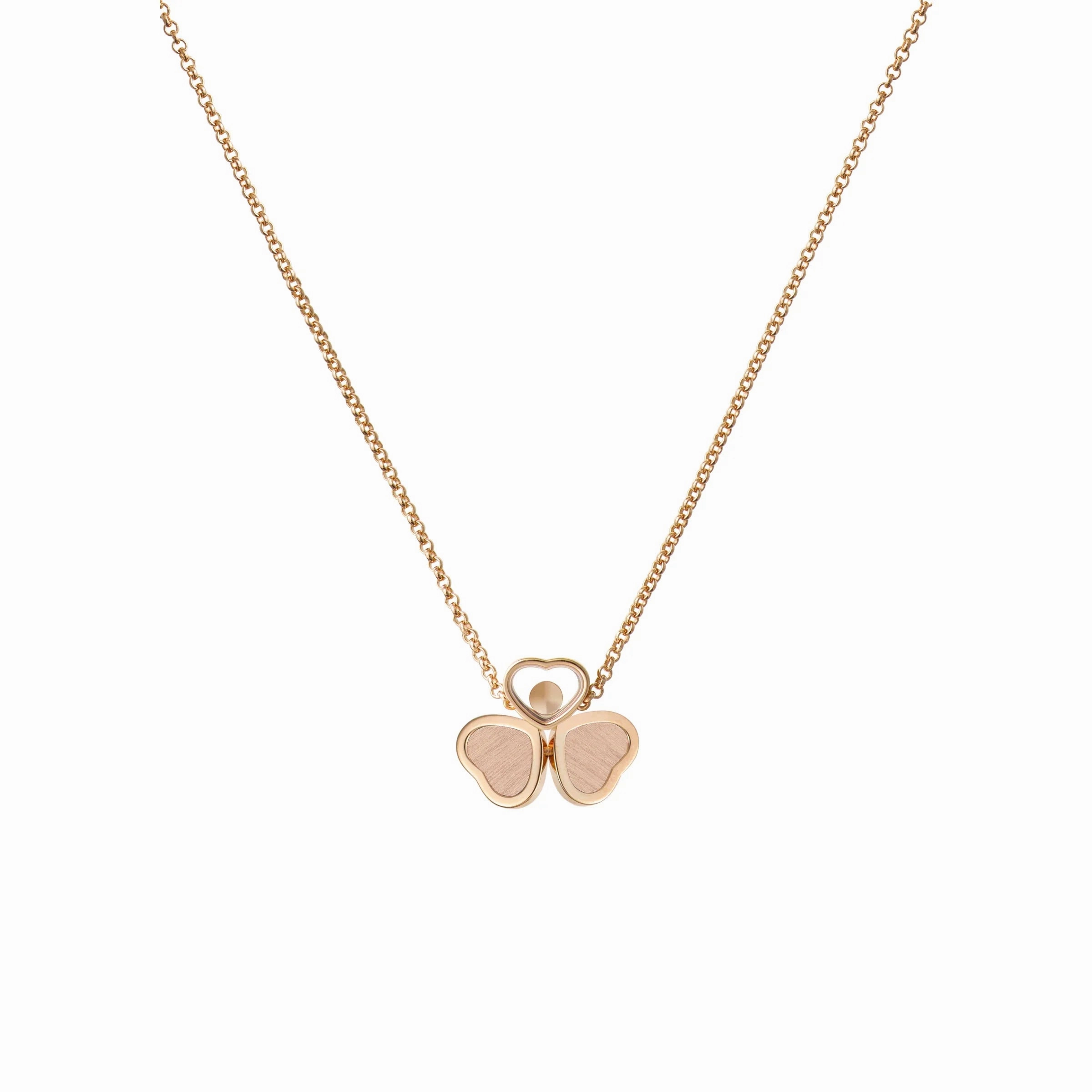 Chopard Happy Hearts Wings 18ct Rose Gold Necklace