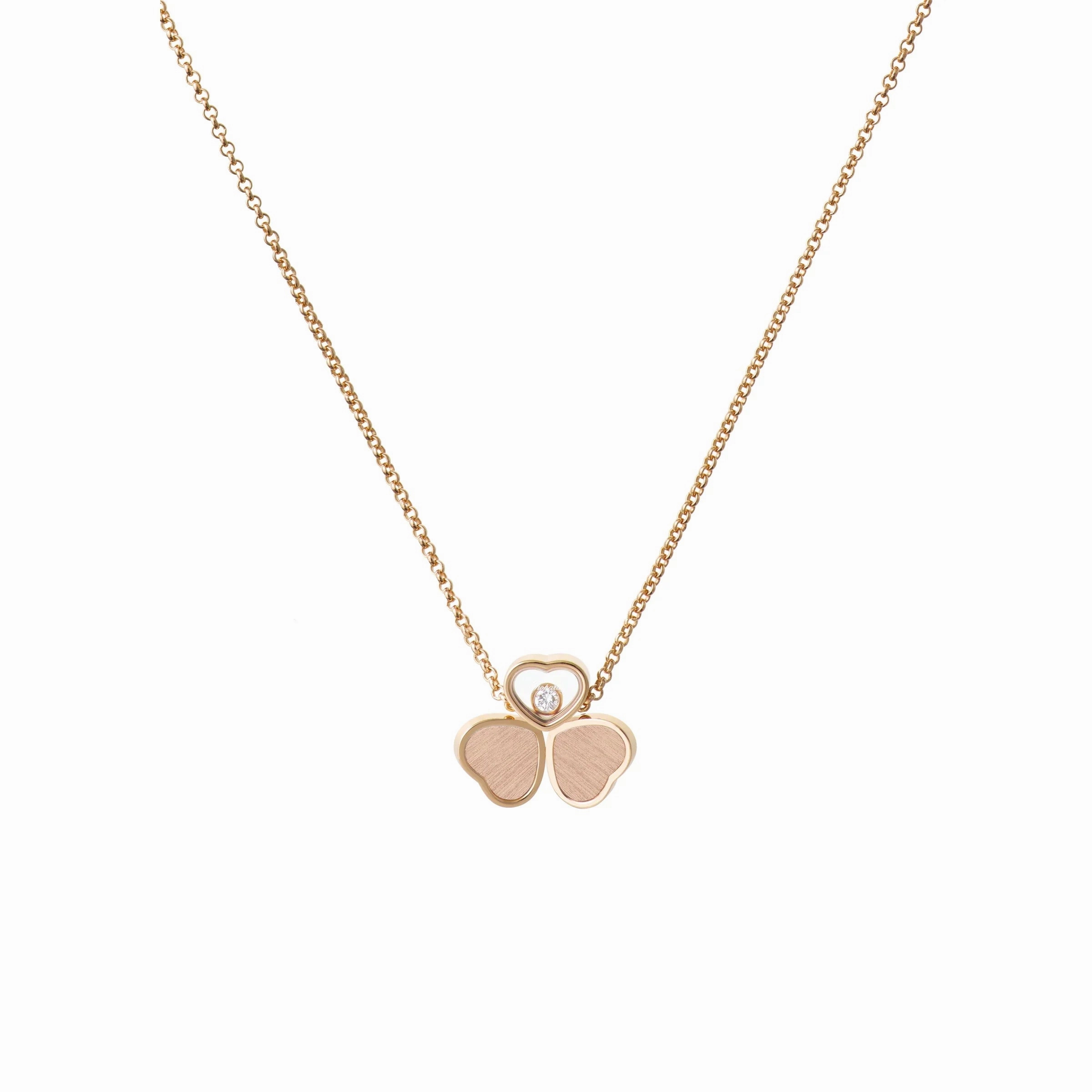 Chopard Happy Hearts Wings 18ct Rose Gold Necklace