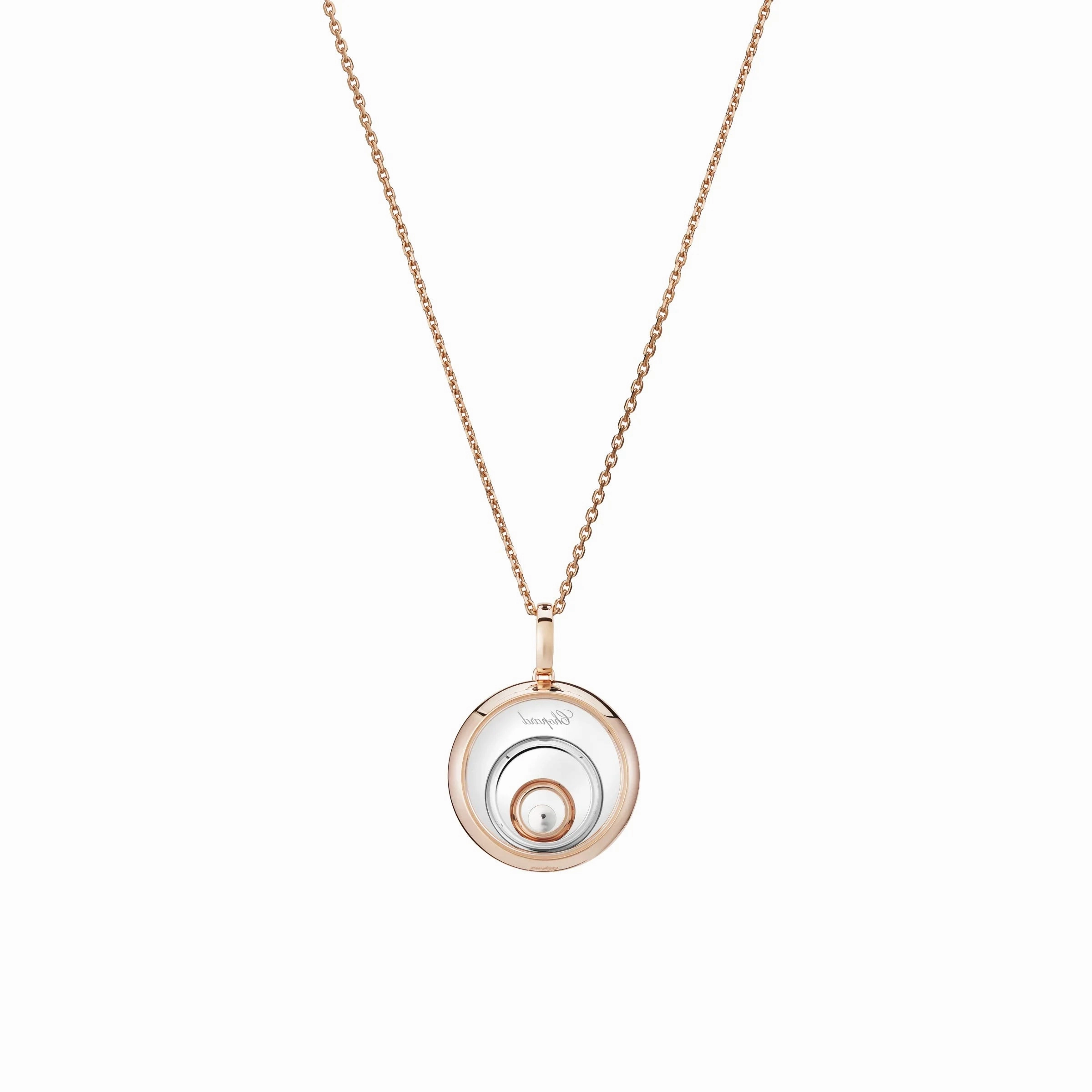Chopard Happy Spirit 18ct Rose & White Gold 0.09ct Diamond Pendant
