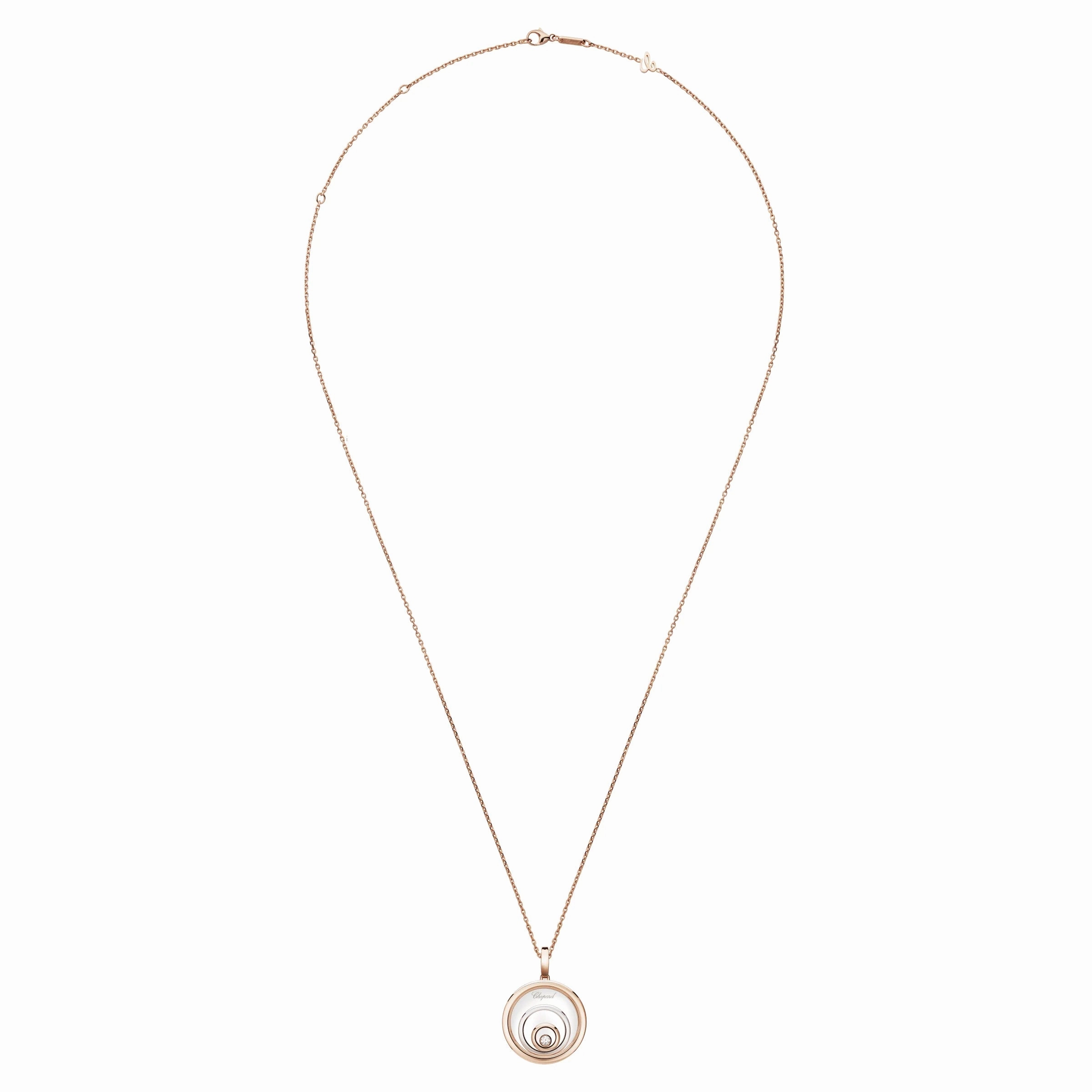 Chopard Happy Spirit 18ct Rose & White Gold 0.09ct Diamond Pendant