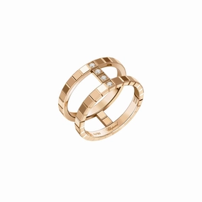 Chopard Ice Cube 18ct Rose Gold 0.04ct Diamond Ring