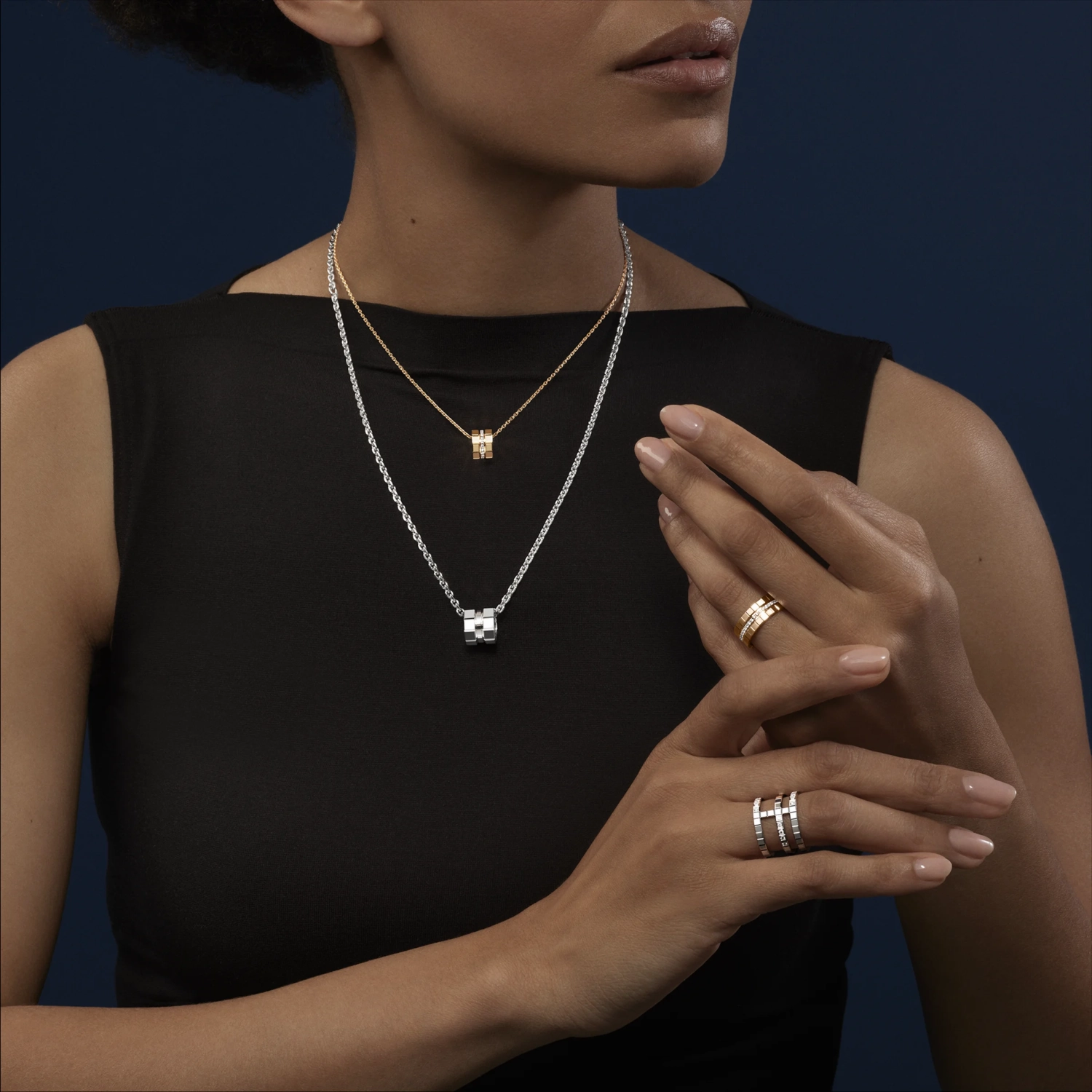 Chopard Ice Cube 18ct Rose Gold Diamond Pendant