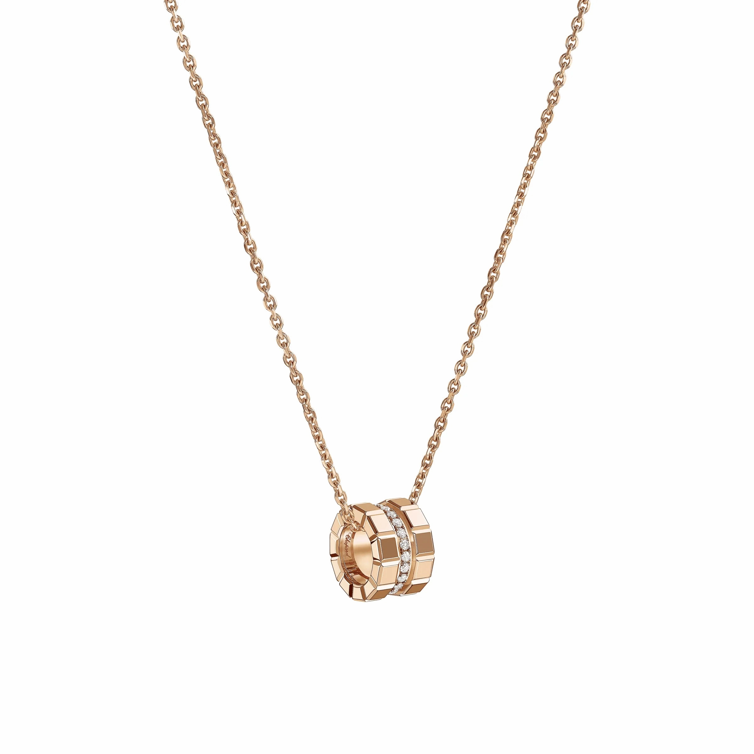 Chopard Ice Cube 18ct Rose Gold Diamond Pendant