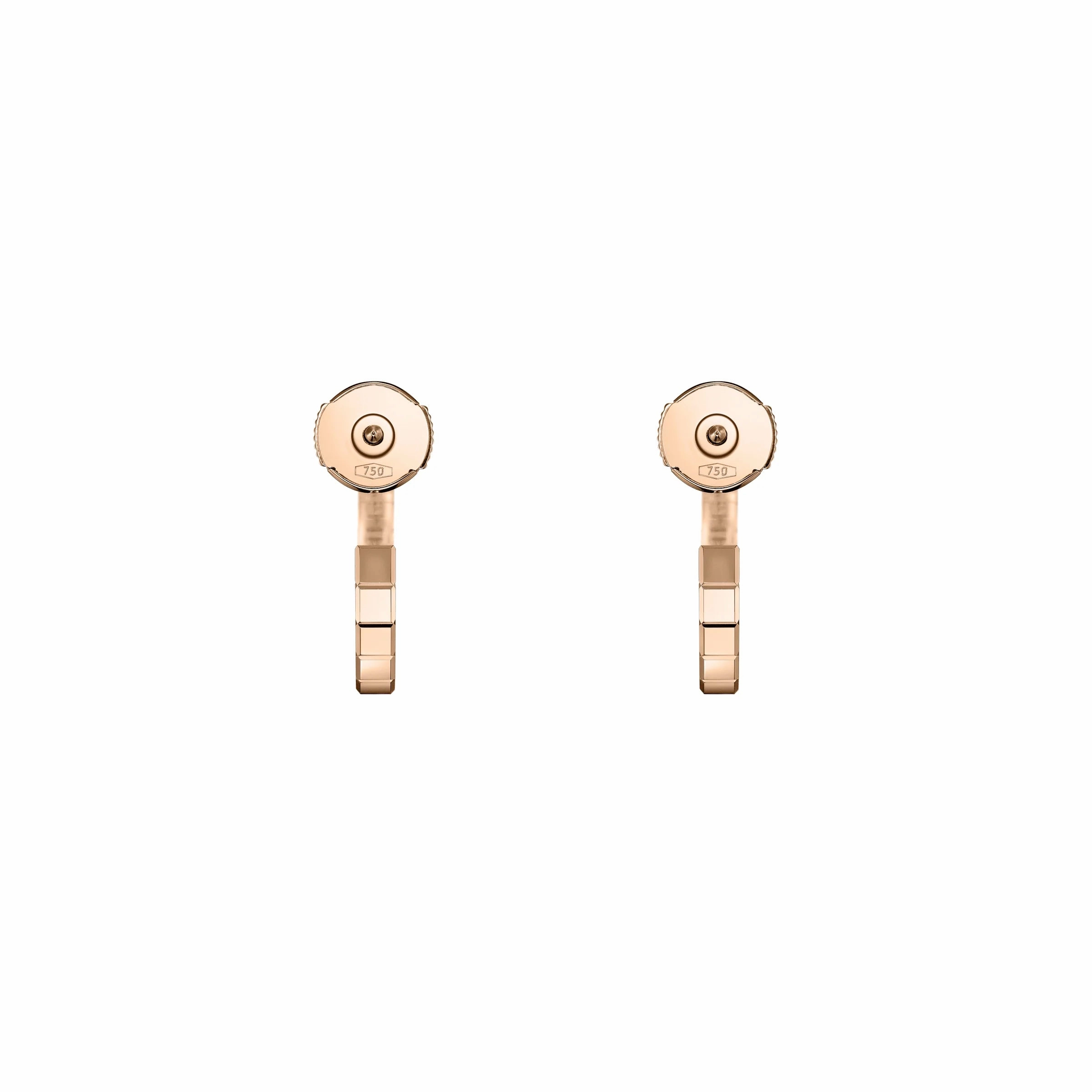 Chopard Ice Cube 18ct Rose Gold Hoop Earrings