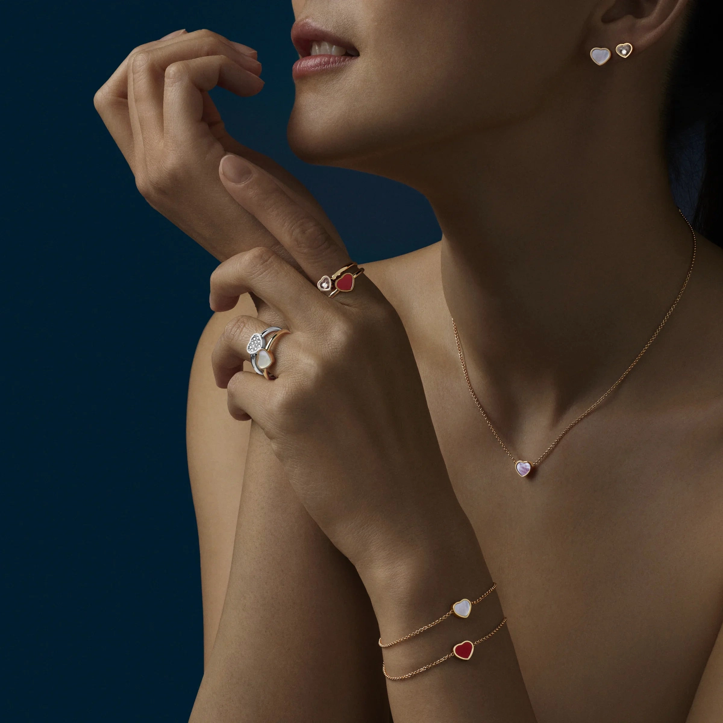 Chopard My Happy Hearts 18ct Rose Gold Mother of Pearl Bracelet