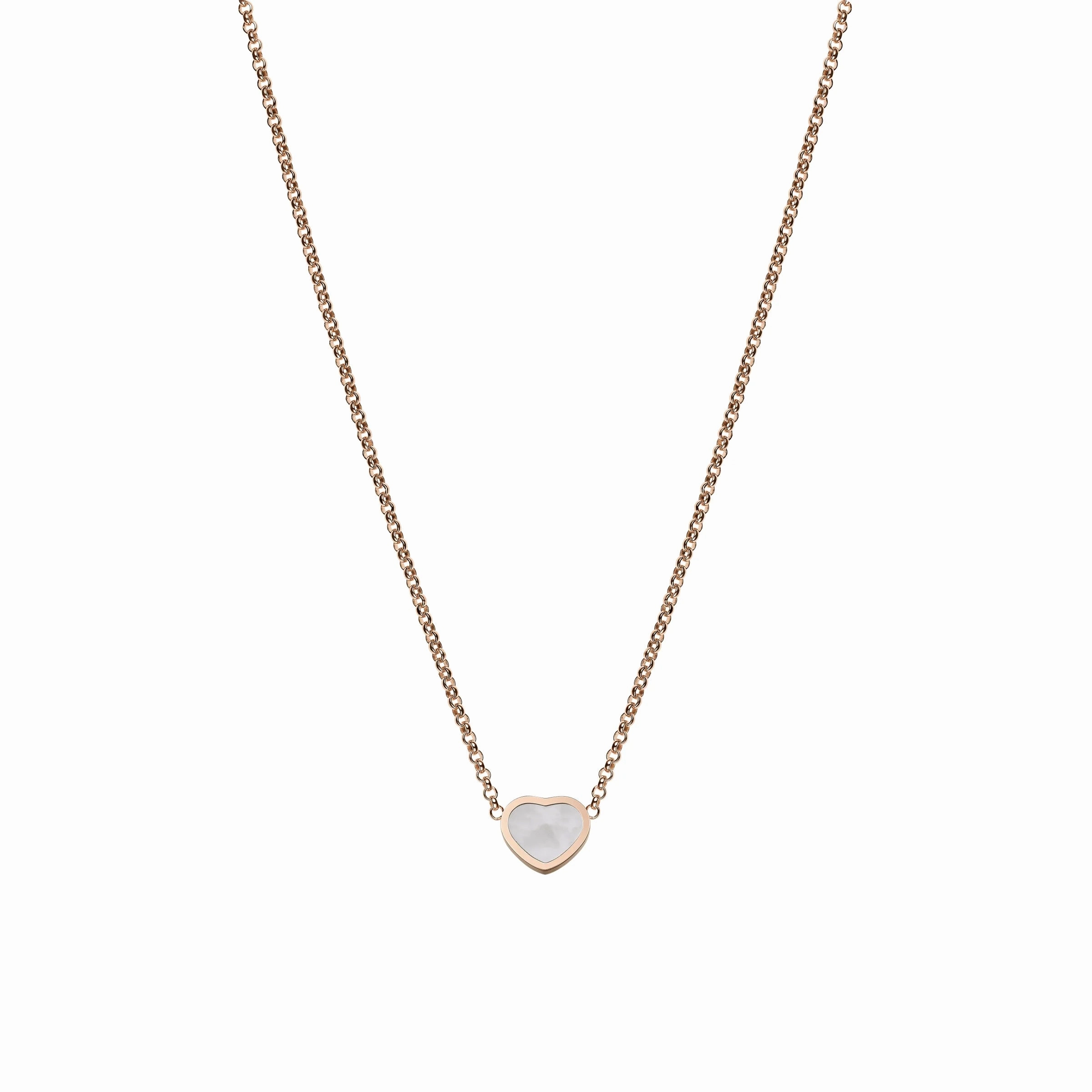Chopard My Happy Hearts 18ct Rose Gold Mother of Pearl Necklace