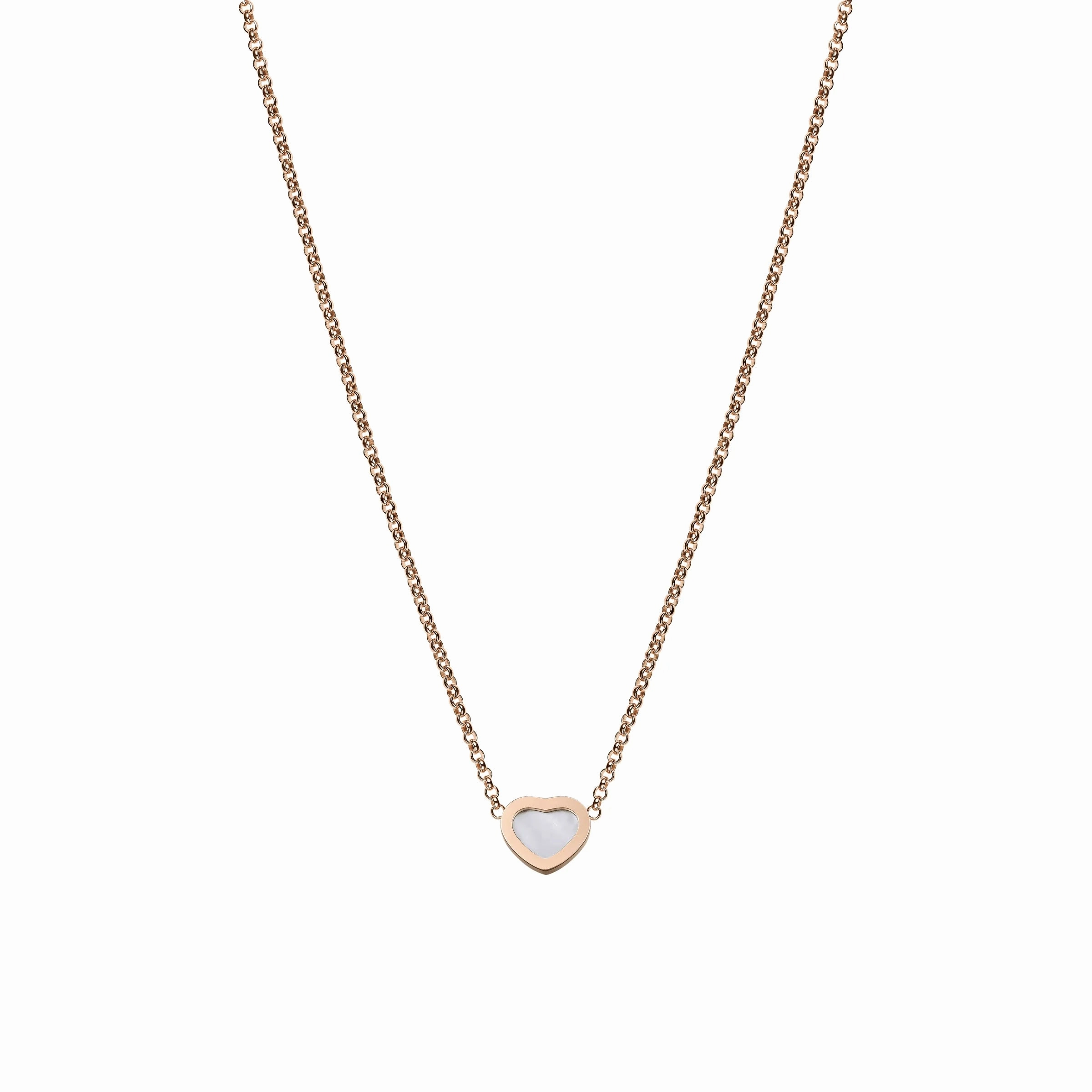 Chopard My Happy Hearts 18ct Rose Gold Mother of Pearl Necklace
