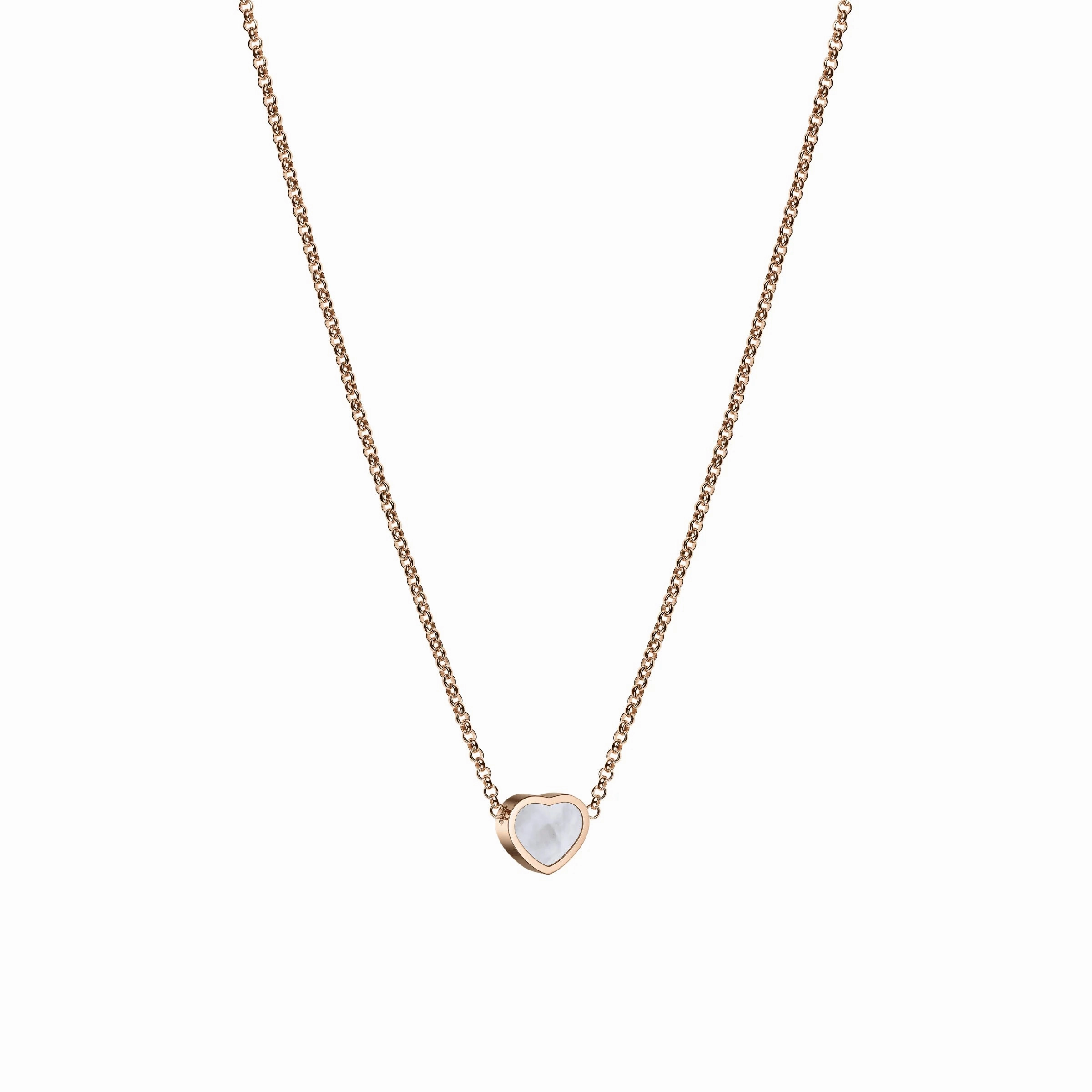 Chopard My Happy Hearts 18ct Rose Gold Mother of Pearl Necklace
