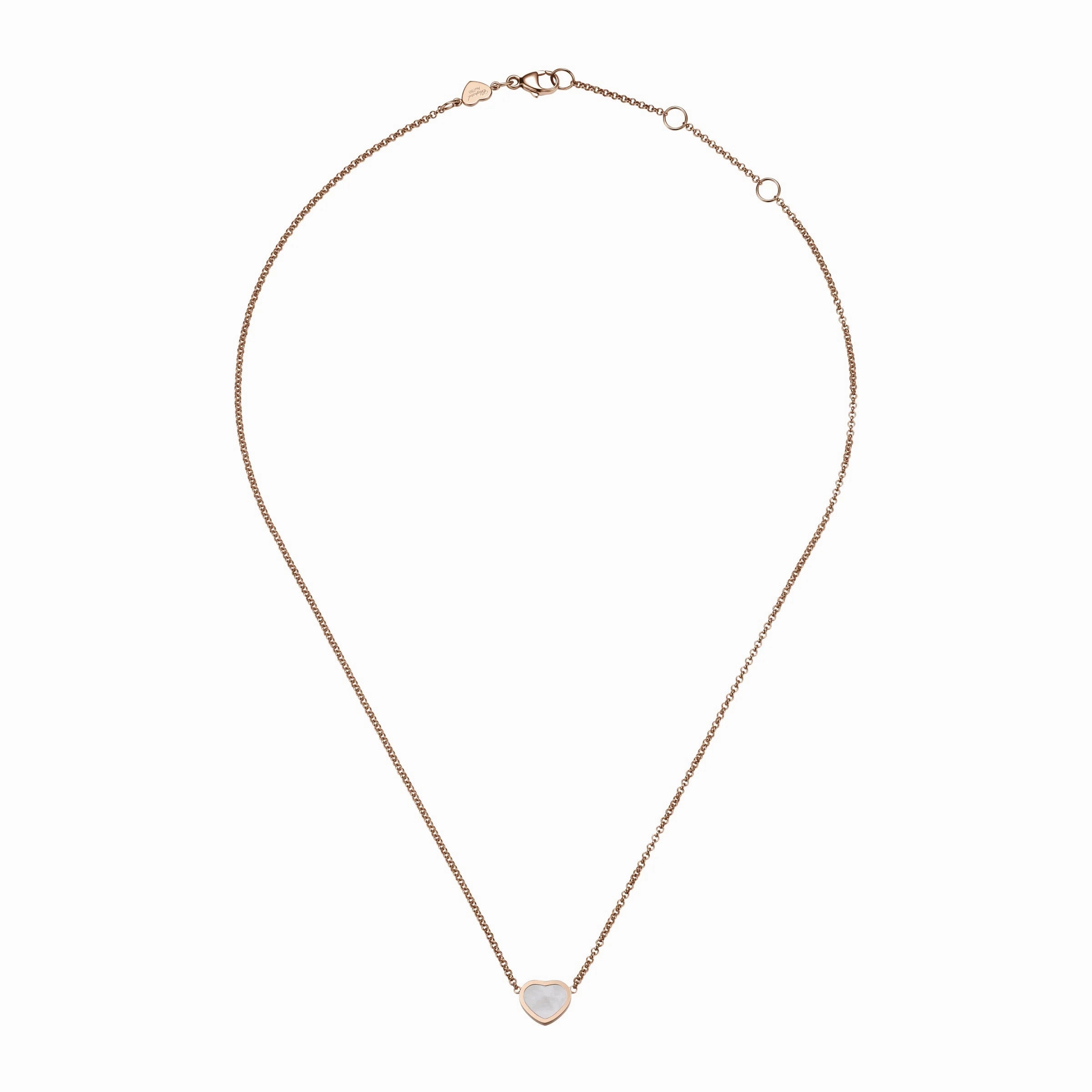 Chopard My Happy Hearts 18ct Rose Gold Mother of Pearl Necklace