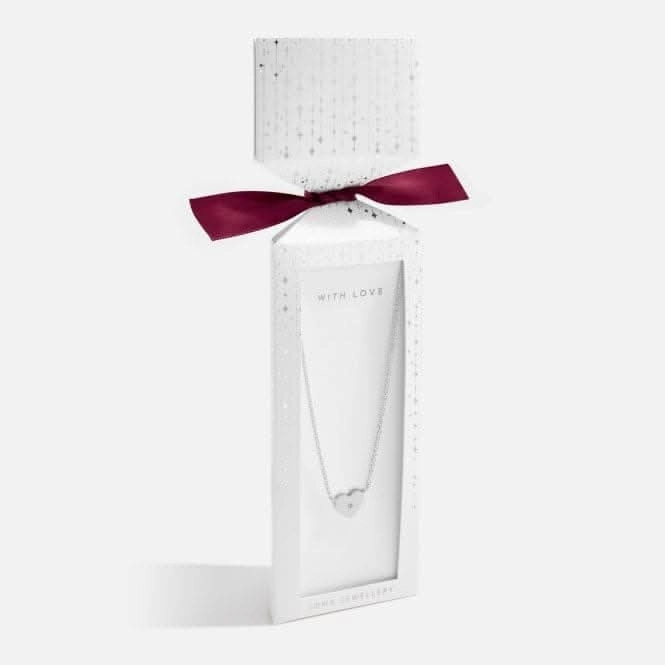 Christmas Cracker With Love Silver 46cm   5cm Necklace 6285