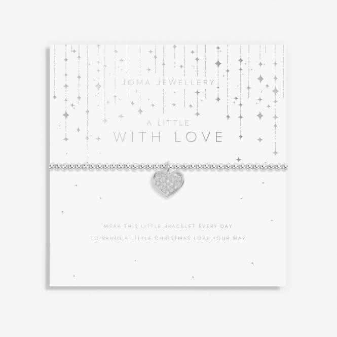 Christmas With Love Silver 17.5cm Stretch Bracelet 6094