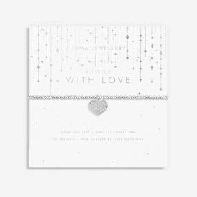 Christmas With Love Silver 17.5cm Stretch Bracelet 6094