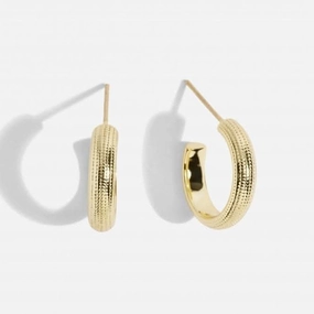 Chunky Basket Weave Statement Hoop Earrings 5171