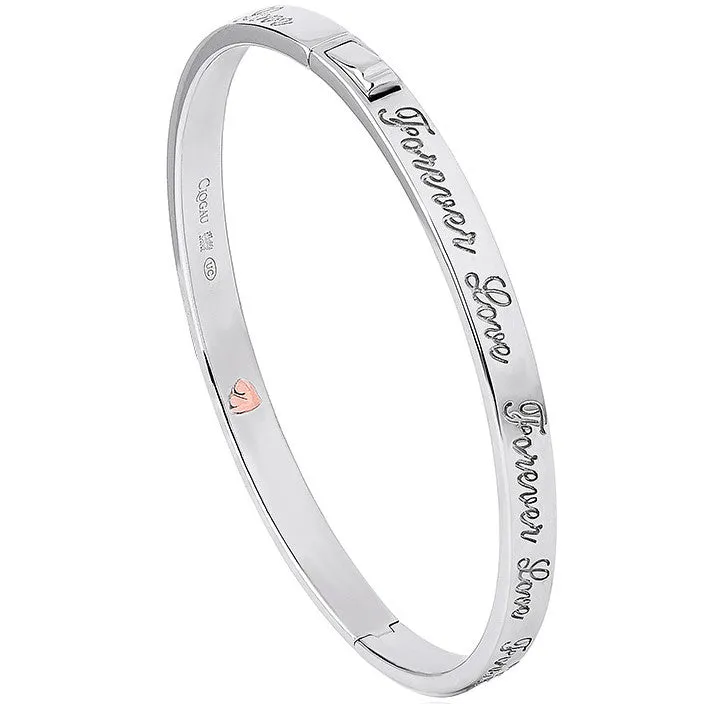 Clogau Affinity Forever Love Script Silver Bangle D