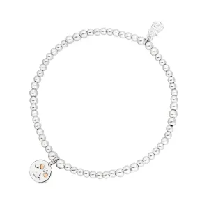 Clogau Affinity Sterling Silver Paw Print Beaded Bracelet D
