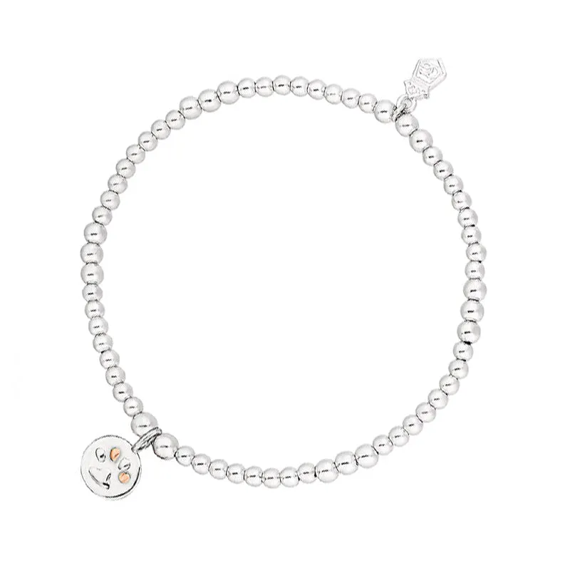 Clogau Affinity Sterling Silver Paw Print Beaded Bracelet D
