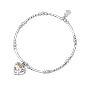 Clogau Affinity Sterling Silver Rose Gold Eternal Love Bracelet D