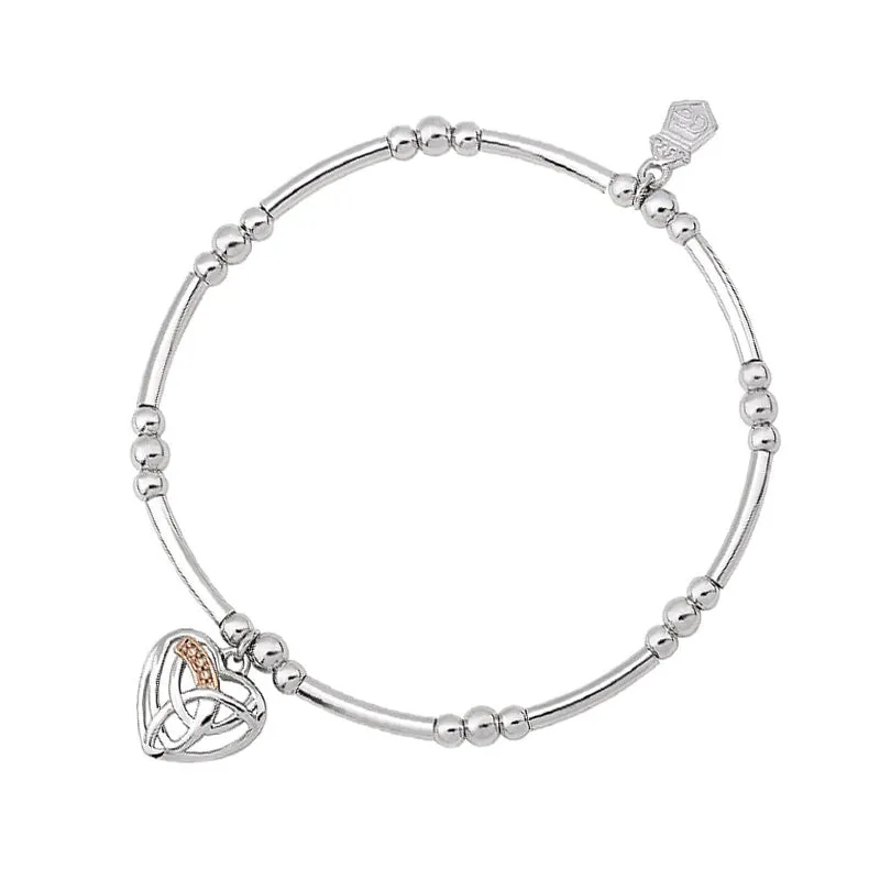 Clogau Affinity Sterling Silver Rose Gold Eternal Love Bracelet D