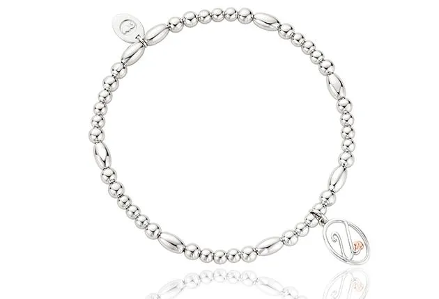 Clogau Affinity Tree Of Life Initials Letter U Sterling Silver Bead Bracelet