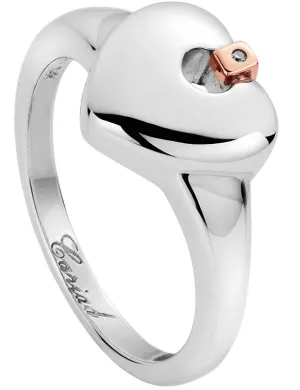 Clogau Cariad Heart Silver Ring D