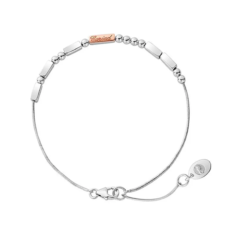 Clogau Cariad Morse Code Sterling Silver Beaded Bracelet D