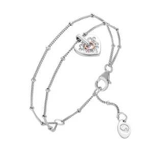 Clogau Cariad Sparkle Sterling Silver Double Chain Bracelet D