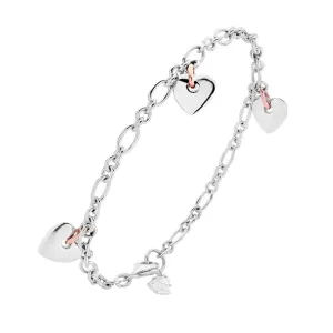 Clogau Cariad Sterling Silver Heart Bracelet D