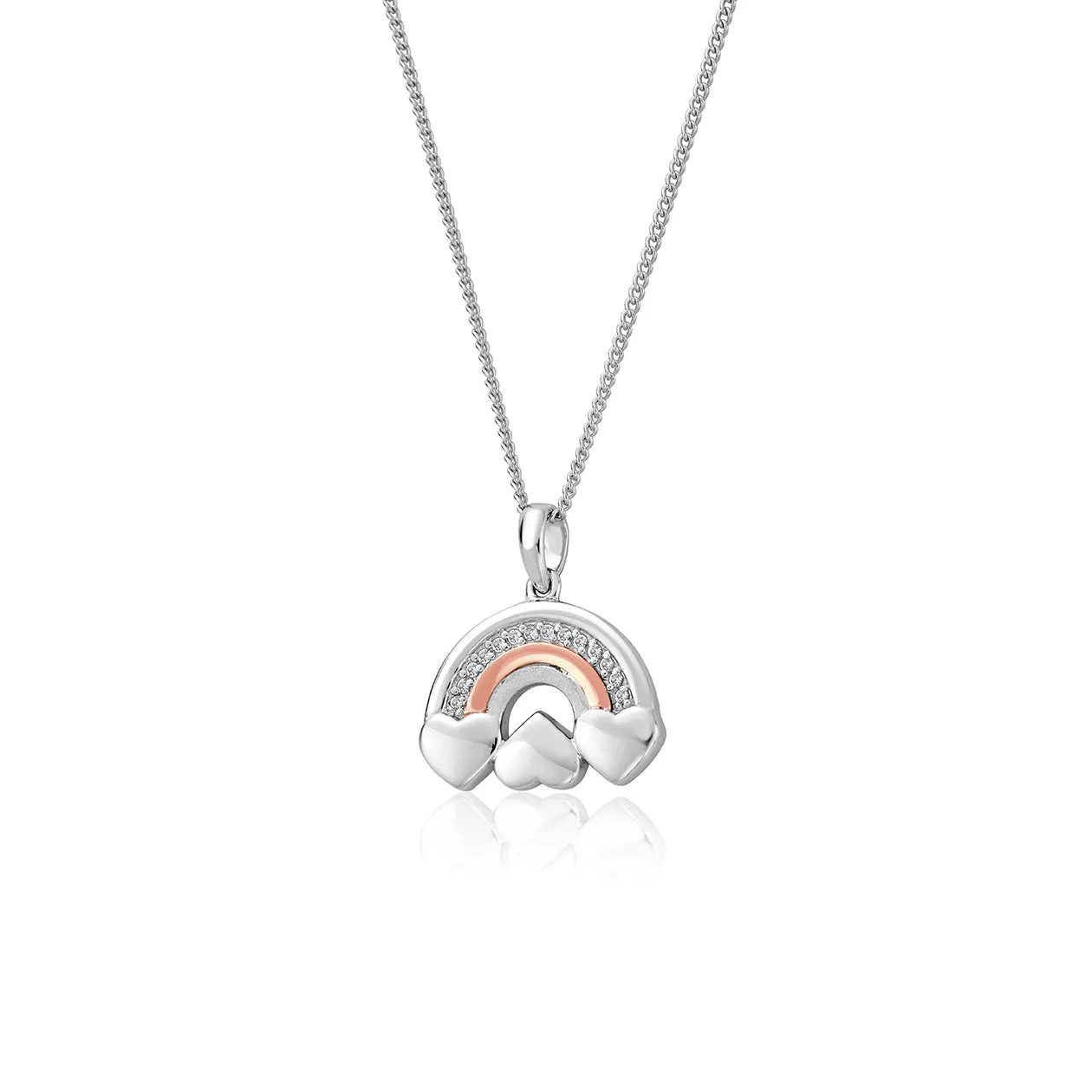 Clogau Enfys Bach Sterling Silver Heart Pendant D