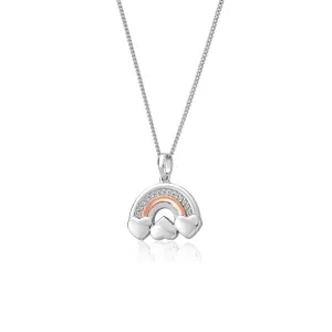Clogau Enfys Bach Sterling Silver Heart Pendant D