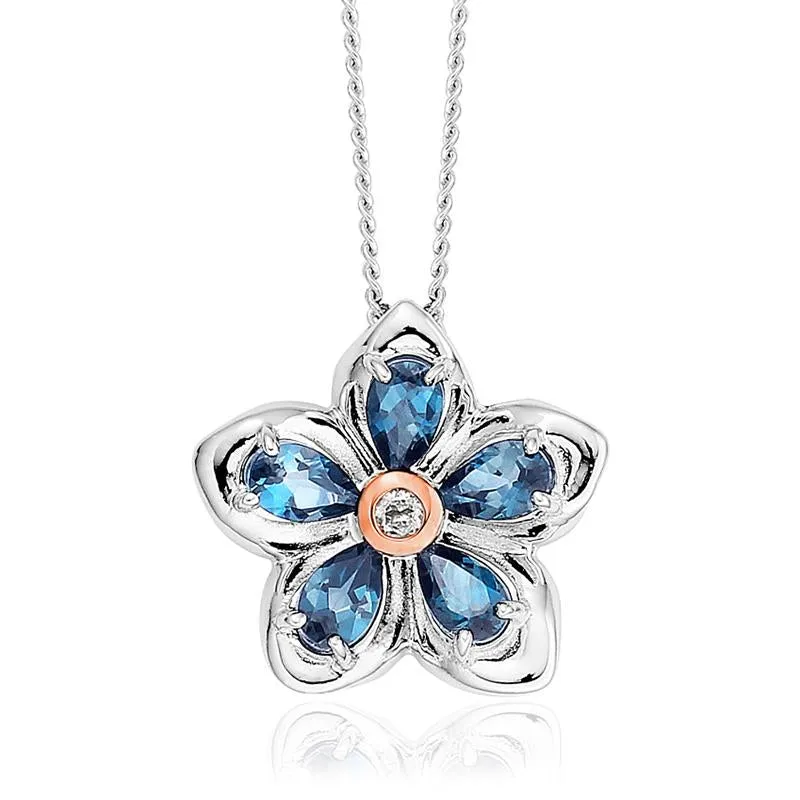 Clogau Forget Me Not Pendant Necklace D