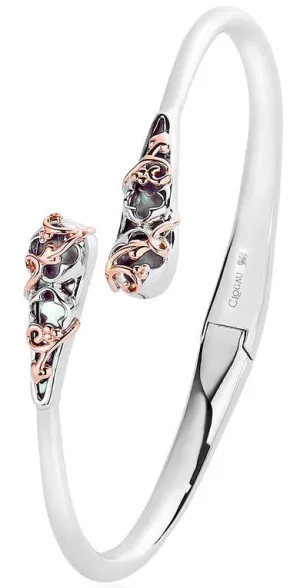 Clogau HRP Sterling Silver Black Mother of Pearl Bangle