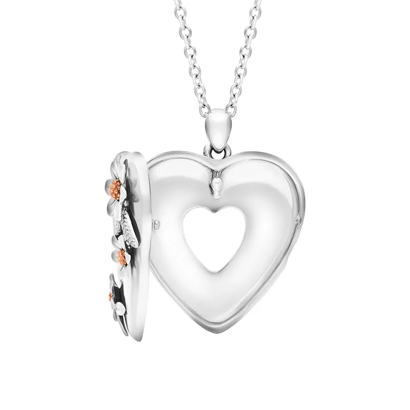 Clogau Inner Charm Sterling Silver Floral Heart Locket D