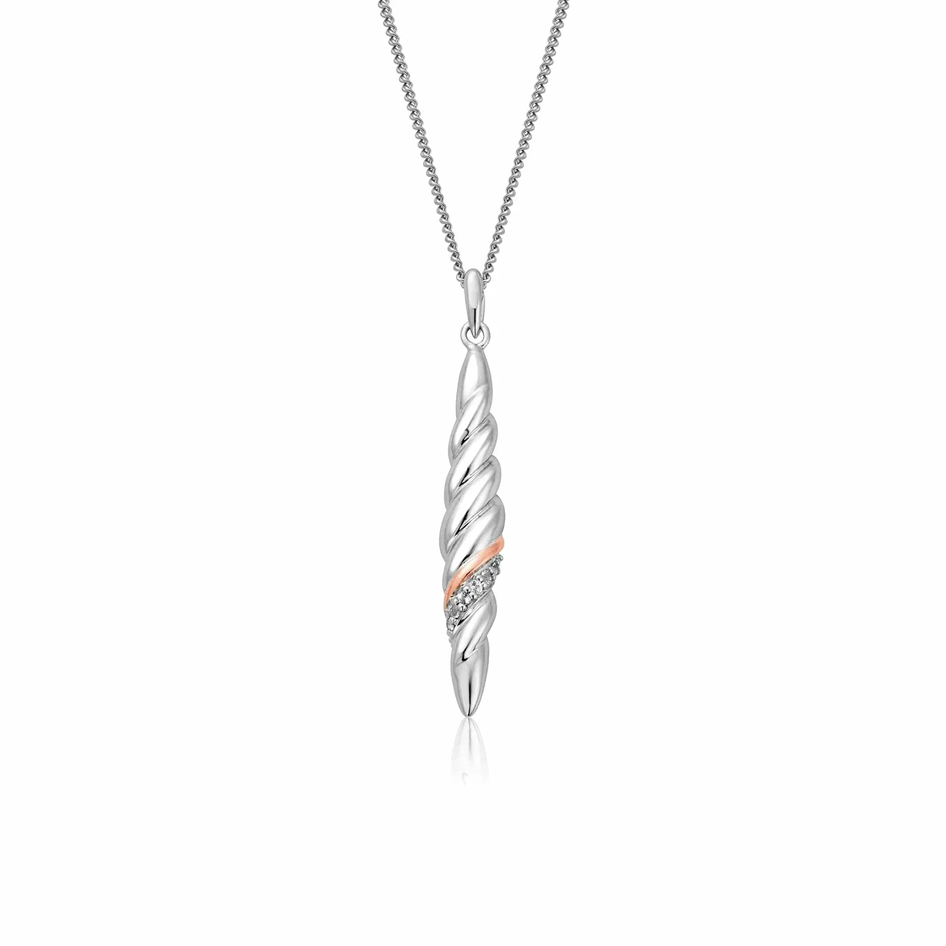 Clogau Lover's Twist Sterling Silver Pendant D