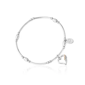 Clogau Past Present Future Heart Sterling Silver Affinity Bracelet