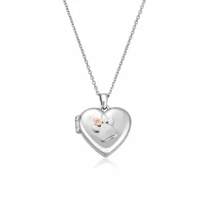 Clogau Paw Print Heart Sterling Silver Locket
