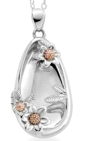 Clogau Pendant Inner Charm Teardrop Silver Locket
