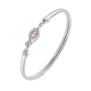 Clogau Pistyll Rhaeadr Sterling Silver Topaz Bangle D