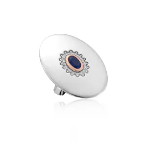 Clogau Princess Diana Sterling Silver Sapphire Brooch D