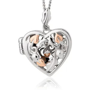 Clogau Royal Oak Sterling Silver Open Heart Locket