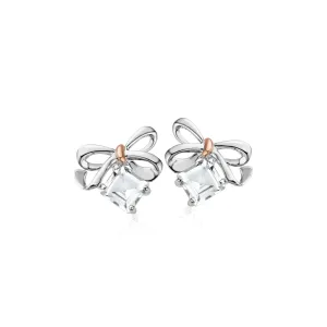 Clogau Sterling Silver Christmas Bow Earrings