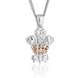 Clogau The Prince of Wales' Feathers 50th Anniversary Pendant