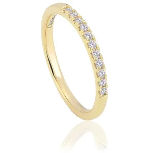 Clogau Timeless 9ct Yellow Gold 0.16ct Diamond Wedding Ring D