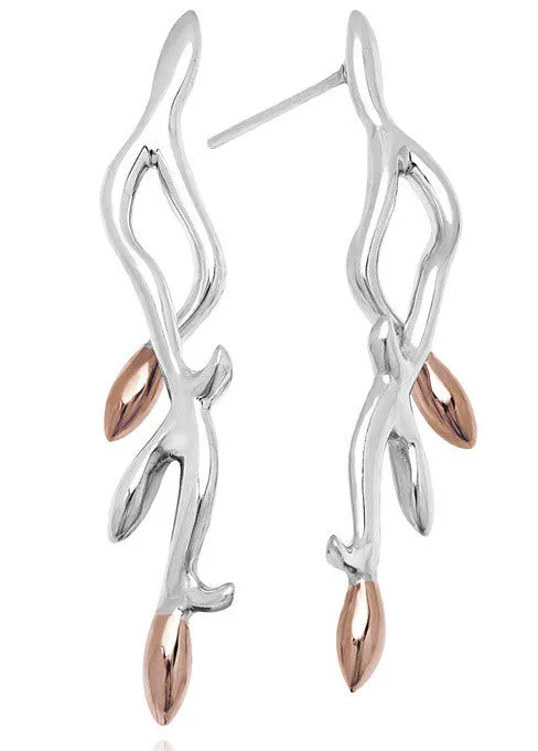 Clogau Tree of Life Eden Silver Long Stud Earrings D
