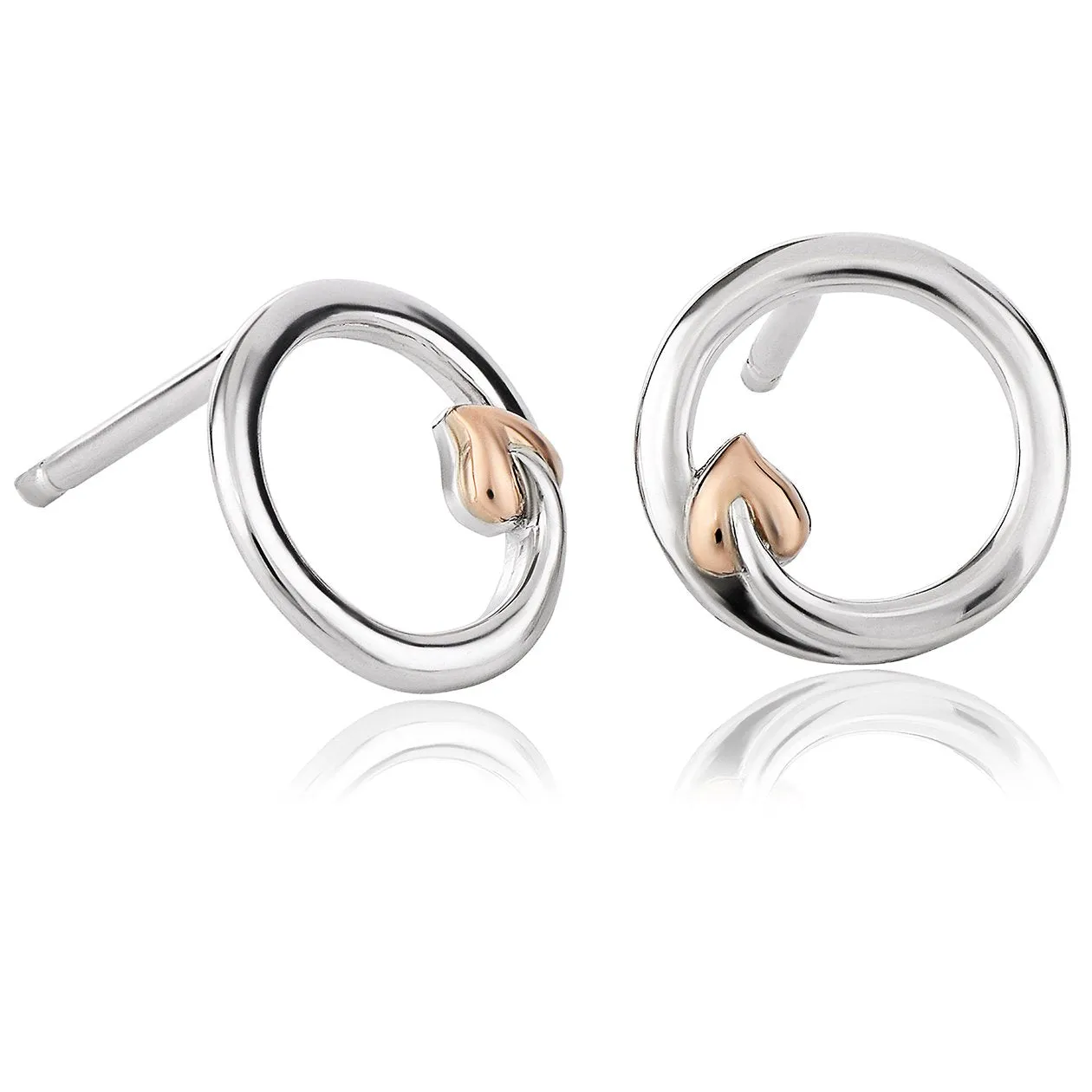 Clogau Tree Of Life Sterling Silver Circle Stud Earrings D